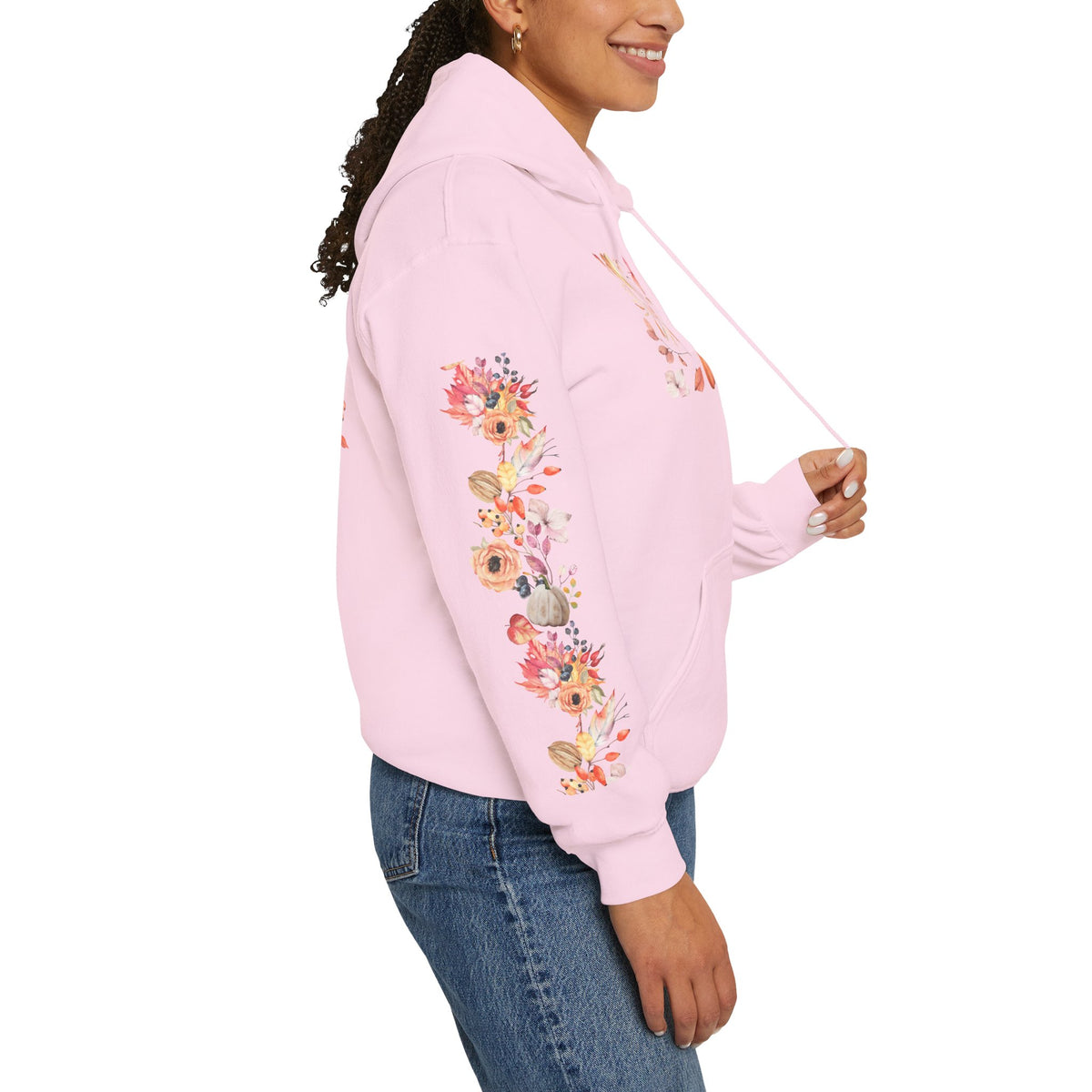 Fall Floral Unisex Hooded Sweatshirt