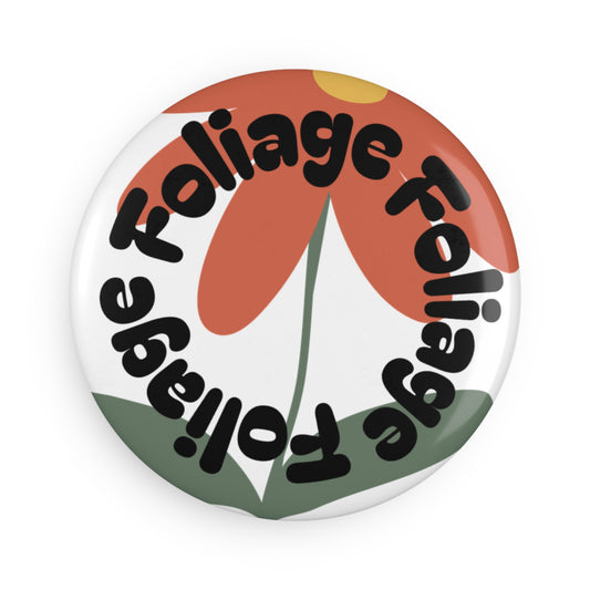 Foliage Flower Button Magnet