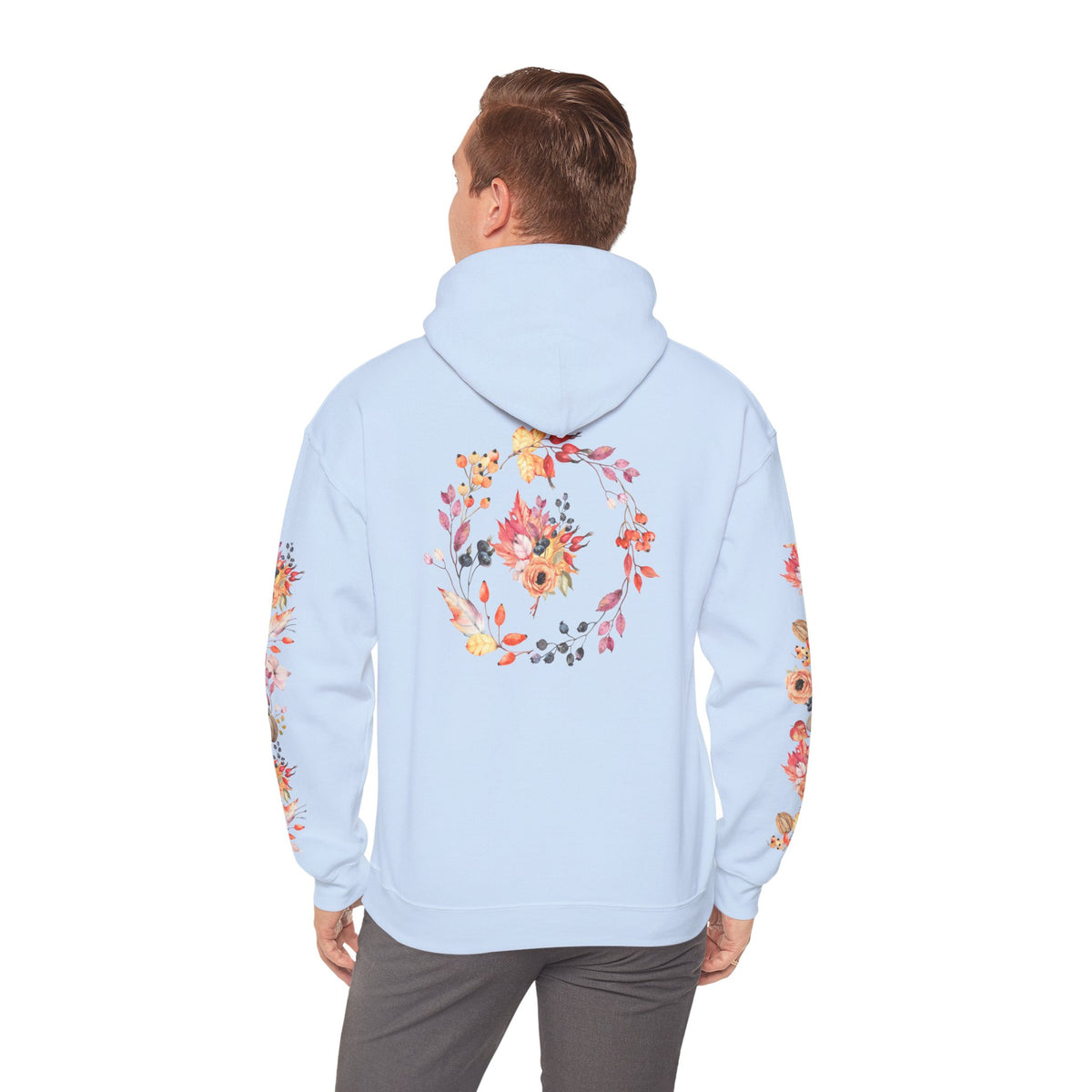 Fall Floral Unisex Hooded Sweatshirt